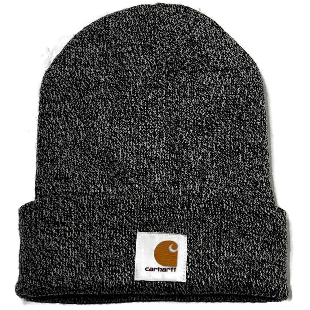 Carhartt Knit Cuffed Beanie Hat Gray A18-019 Watch Classic Acrylic Made in USA